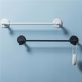 thumbnail image 4 of Estante multifuncional para zapatillas, toallero con ganchos, soporte para toallas de baño sin perforaciones, soporte de suspensión simple, Juegos de accesorios de baño Negro + Blanco 2 piezas Ounissouiy HA025853-02, 4 of 6
