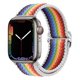 thumbnail image 1 of Adecuado para Apple Apple iwatch Correa de reloj plana para hebilla deslizante tejida de nailon arcoíris Correa elástica universal, 1 of 5
