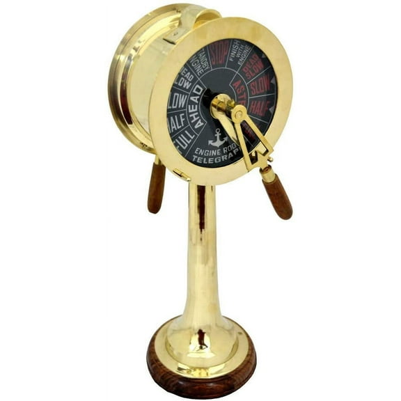 Brass Nautical Ship Telegraph Antique Tele Graph Replica Nautical Décor Marine Table Décor Maritime Decoration Collectables Artifact Memorabilia Collectibles - Brass Made 18 Inches High