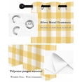 thumbnail image 5 of Pastoral Style Thermal Insulated Blackout Curtains for Bedroom 45 Length Yellow Lattice Room Darkening Curtain 1 Panel Grommet Window Curtain Drape for Living Room Nursery Room, 5 of 7