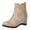 Grey, variant on PEASKJP Women's Chelsea Boots Extra Wide Mid Heel Side Zipper Ankle Booties, Brown 37