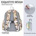 thumbnail image 5 of Yorkie Dog and Flower Backpack for School,Cute School Bag,Schoolbag with Adjustable Shoulder Straps & Padded Back,13.4"x11"x4.7", 5 of 6
