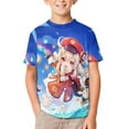 thumbnail image 2 of Genshin Impact Kids Short Sleeve Tee Shirt Novelty Crewneck T-Shirts Unisex Summer Blouse Tops for Boys Girls 100CM, 2 of 8