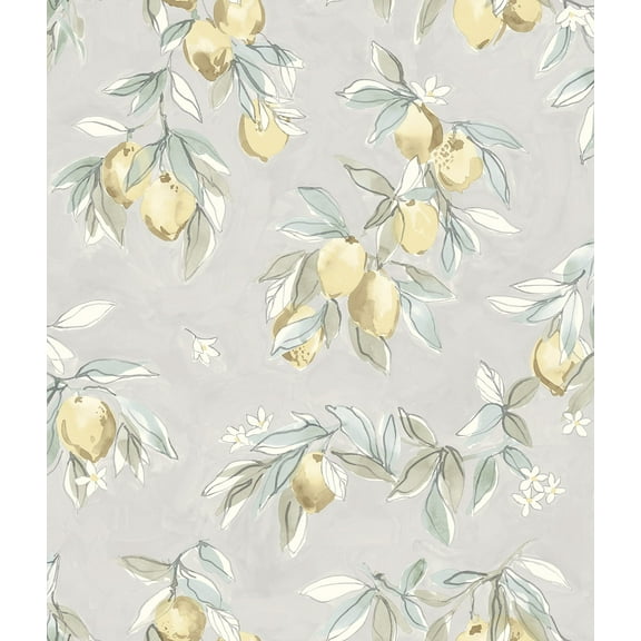Chesapeake Lemonade Grey Citrus Wallpaper