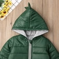 thumbnail image 3 of Bagilaanoe Little Boy Girl Quilted Puffer Hooded Jacket Dinosaur Winter Lightweight Long Sleeve Warm Coat 1T 2T 3T 4T 5T 6T 7T Kids Zipper Padded Outerwear, 3 of 8