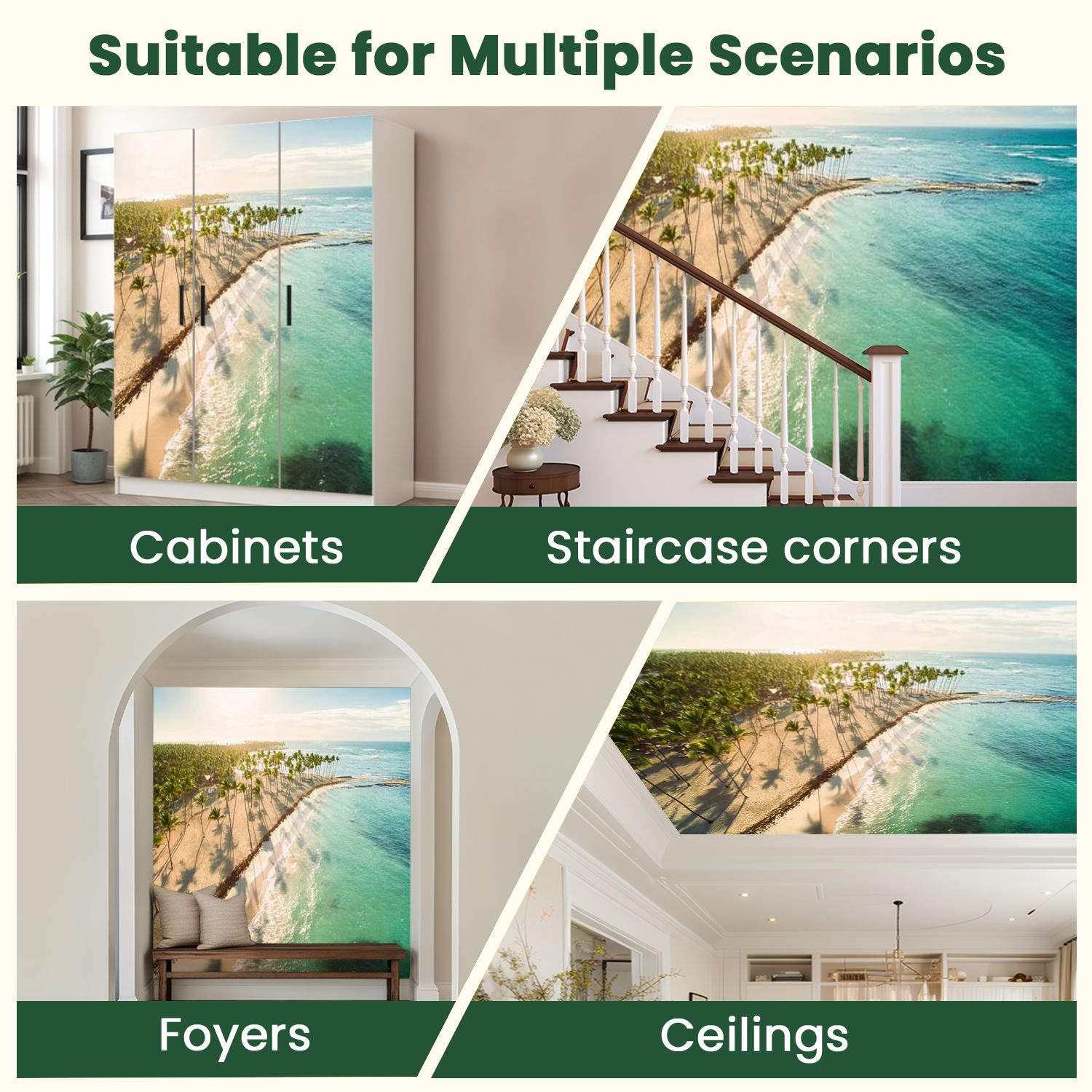 Peel and Stick Wallpaper Bathed sunlight Modern Art Wall Mural Decor Self Adhesive and Removable 100in x 144in