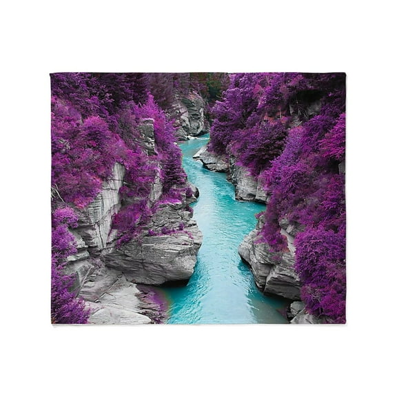 CafePress - Purple Cliffs Throw Blanket - Soft Fleece Throw Blanket, 50"x60" for All Ages