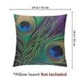 thumbnail image 4 of PIKWEEK Peacock Pattern Peacock Feather Throw Pillow Cover, Set of 2 Short Plush Material Sofa Throw Pillow Covers, Car Throw Pillow Covers, Multiple Specifications, 4 of 7