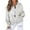Light Gray, variant on WTOBBY Women's Casual Neck Long Sleeve Jacket with Pockets, Simple Coat Style for Daily Wear, Versatile and Comfortable Outerwear,Army Green L