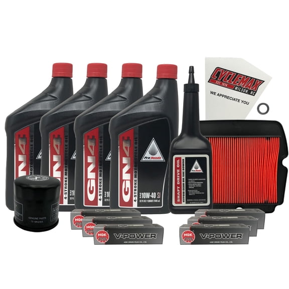 Cyclemax 10W-40 Full Service Kit fits 2006-2017 Honda Goldwing GL1800 w/Plugs