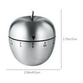 thumbnail image 2 of Kitchen Timer Cute Manual Stainless Steel Metal Mechanical Visual Countdown Cooking Timer With Alarm For Kitchen Cooking Baking Sports, 2 of 7