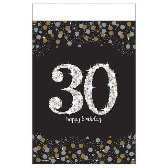 Sparkling Celebration 30 Rectangle Plastic Tablecover
