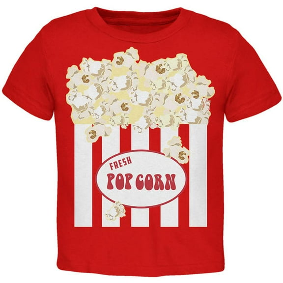 Halloween Popcorn Costume Toddler T Shirt Red 3T