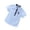 Blue, variant on Gyujnb Short Sleeve Collared Shirt Casual Polka Dot Embroidered Top with Decorative Placket (Little Boys, Big Boys),7-8 Years