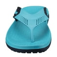 thumbnail image 3 of JMAT-Paragon Men's Lightweight Waterproof Thong Slippers, Turquoise-Navy, Size 6, 3 of 4