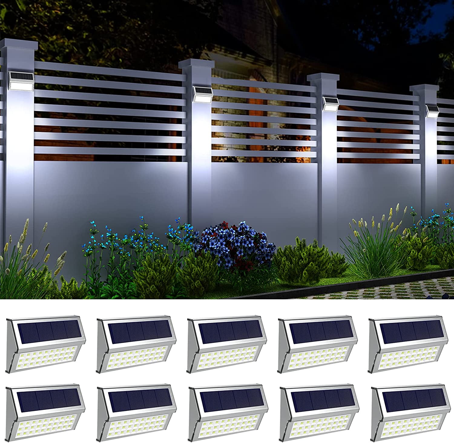 block wall solar lights