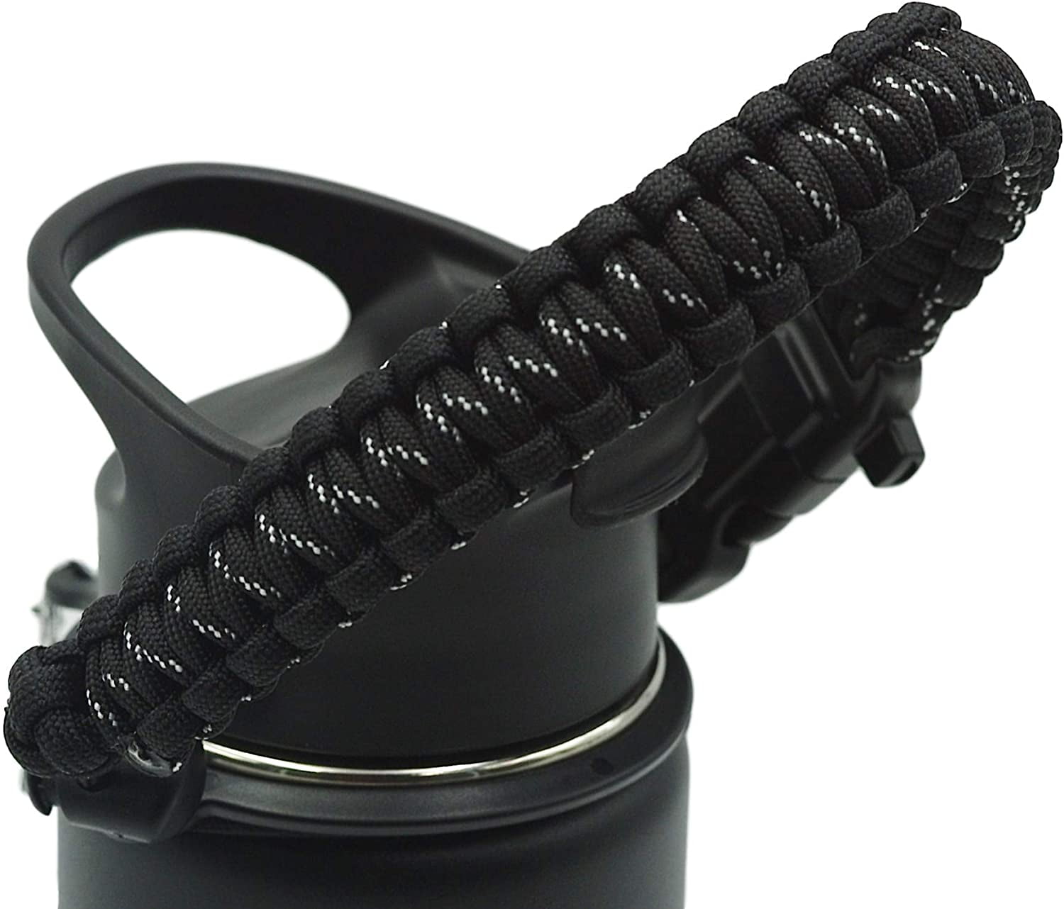 Hydro Flask Handle, Flaskars Paracord Carrier Survival Strap Cord with  Safety Ring and Carabiner for Hydro Flask Nalgen…
