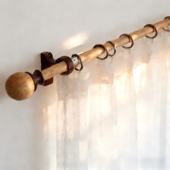 JoyMagic Natural Curtain Rod Brackets – Sturdy Wooden Curtain Rod Holders For 1.4 2PCS Large Suction Cups for Wall Shelves with Hooks Suction Cups Heavy Duty Hooks for Hooks for Hanging Cup Hooks for