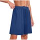 thumbnail image 2 of pstuiky Pantalones cortos para hombre, Pantalones cortos con cordón y cintura elástica con bolsillos laterales para hombre Pantalones cortos deportivos para hombre, 2 of 3