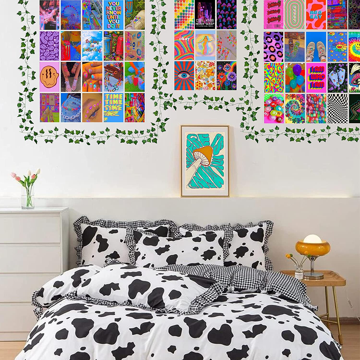  AMCEMIC 133PCS Indie Room Decor Indie Wall Photo College  Kit,Y2k Kidcore Hippie Trippy Grunge Room Decor Aesthetic Indie Images  Indie Stickers Vine for Teen Girls Students Room Decor : Tools 