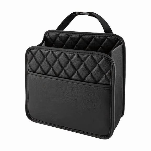 Universal Car Seat Hanging Storage Bag Multi-Pocket Organizer With Pu Leather Spacious Design For Suvs Mpvs Sedans Non-Textile Materials Car Interior Organizer