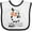 White and Black, variant on Inktastic Sorry, I'm a Bit Moody Today Cute Cow Pun Boys or Girls Baby Bib