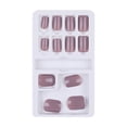 thumbnail image 1 of 12-Piece Reusable ABS Fake Nail Kit - Removable Wearable Manicure Tips with 12 Sizes, Nail File, Gel Pads, Wood Stick & Wipe - Professional/Home DIY Manicure Tools, Waterproof & Durable, Model F648-6, 1 of 7