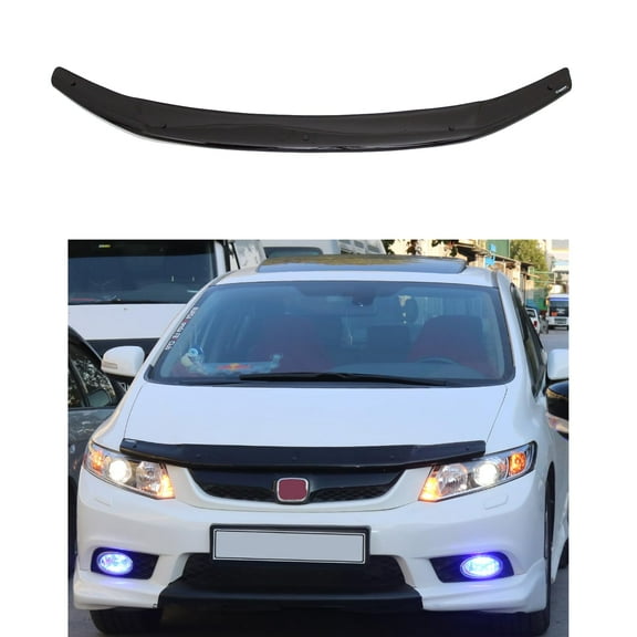 BMY Hood Deflector / Front Bug Shield Compatible for Honda Civic 2012-2016 Hood Guard Bonnet Protector