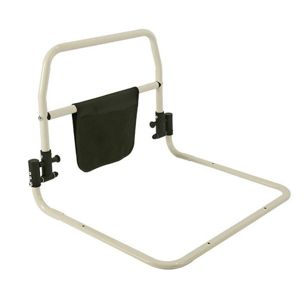 Barandilla de cama plegable, pasamanos, barra de soporte, asa, protección lateral de cama, práctica para la cabecera de la cama. Blanco