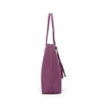 thumbnail image 4 of Dreubea Bolso de hombro de piel sintética suave para mujer, bolso de mano con borlas de gran capacidad, 4 of 5