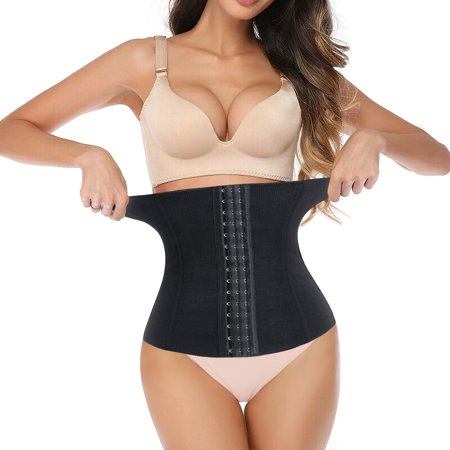 

Junlan Postpartum Recovery Belt Waist Trainer for Women Maternity Belly Band Abdominal Wrap C-section Postnatal Girdle(Black S)