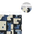 thumbnail image 5 of Yayeee Shower Curtain with Hooks 72"x72" Waterproof Fabric Bathroom Hanging Decor, Black and Blue Cat, 5 of 5