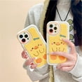 thumbnail image 2 of Cute Cartoon Duck Embroidery Hairy Phone Case Compatible with iPhone Case (Yellow,iPhone 13 Pro Max), 2 of 6