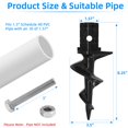 thumbnail image 2 of Dock Auger JYINCPED para anclajes de arena para tuberías de PVC de 1.5 pulgadas, 2 of 7