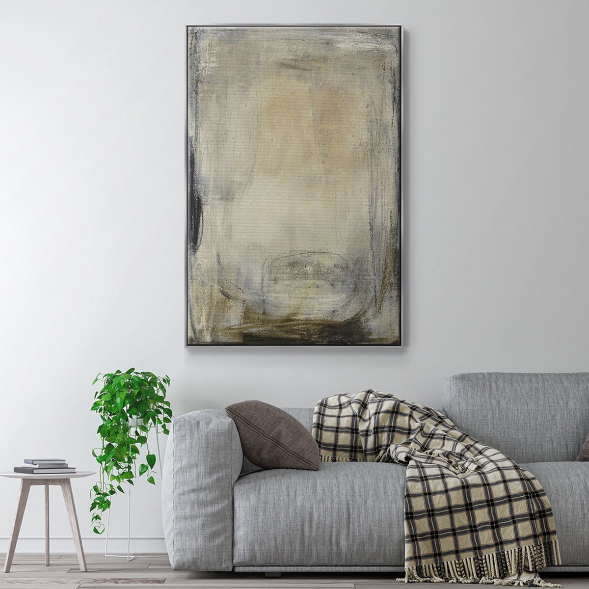 This is the Picture Framed Premium Gallery Wrapped Canvas - Ready to Hang - 27 x 41 - Silver Floating Frame
