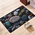thumbnail image 2 of Colorful Sea Stones Pebbles Rugs Doormat, Non-Slip Machine Washable Carpets Floor Door Mat , 36" x 24", 2 of 7