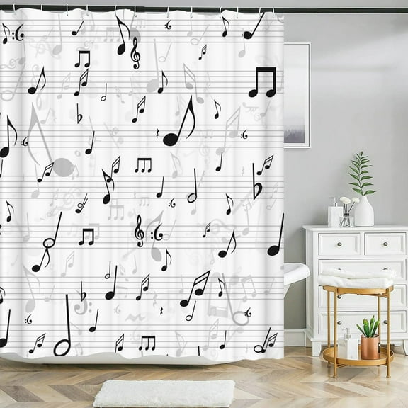 3D Music Rock style Printed Shower Curtains Bathroom Curtain Frabic Waterproof Polyester Bath Curtain Home Decoration with