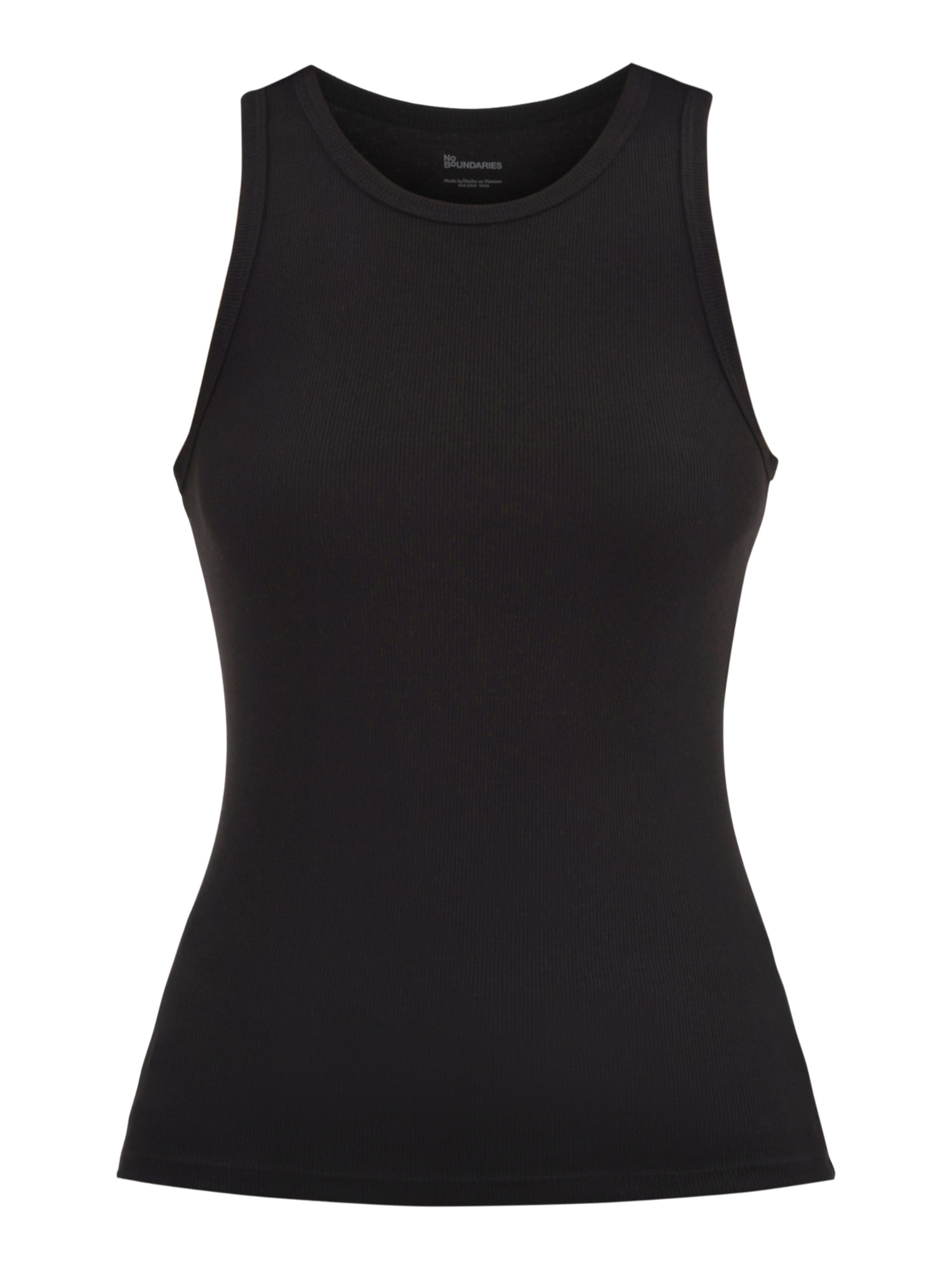 No Boundaries Ribbed High Neck Tank Top, Women's