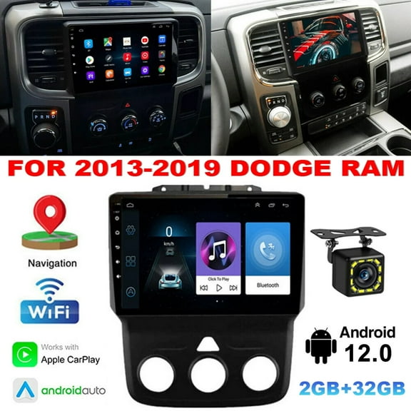 Zcargel 9" Android 13 Car Stereo Upgrade Radio for Dodge Ram 1500 2500 3500 2013-2019 Radio Replacement Installation Kit DSP Auto Stereo Wireless CarPlay&Android Auto GPS Camera