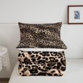 thumbnail image 4 of Leopard Comforter Set King Size Brown Bedding Set Teens Room Decor,Animal Cheetah Quilt Set Modern Luxury Soft Breathable Duvet Insert, 4 of 6