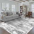 thumbnail image 1 of BERTHMEER 8'x10' Area Rugs for Living Room Bedroom Dining Room Office Farmhouse Kitchen Abstract Contemporary Distressed Modern Machine Neutral Washable Large Indoor Rugs Carpets, Gray, 1 of 6