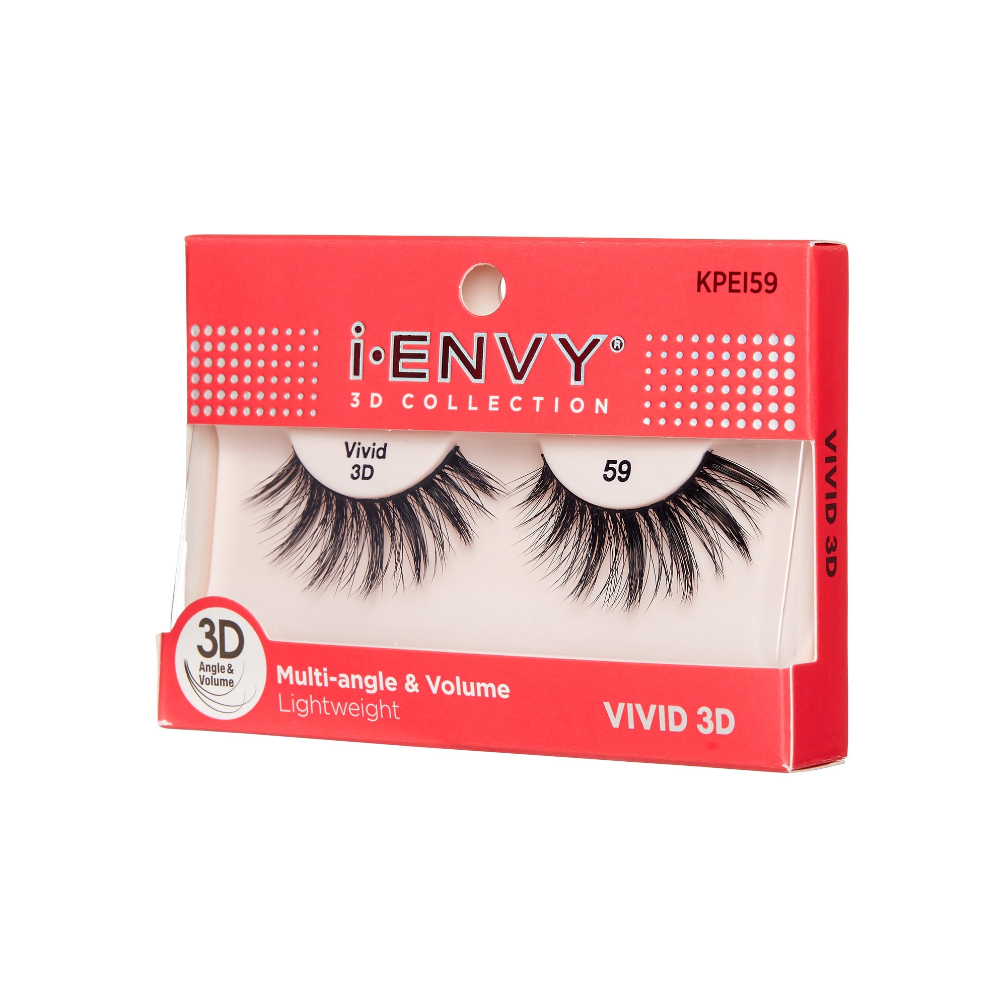 KISS i-ENVY 3D Collection Vivid False Eyelashes, Style 59, Spiky Clusters