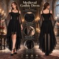 thumbnail image 5 of JUjie Halloween Women's Witch Dress Cosplay Fall Y2K Off Shoulder Lace Up Mesh A Line Party Birthday Prom Short Dresses for Halloween Cosplay, 5 of 6