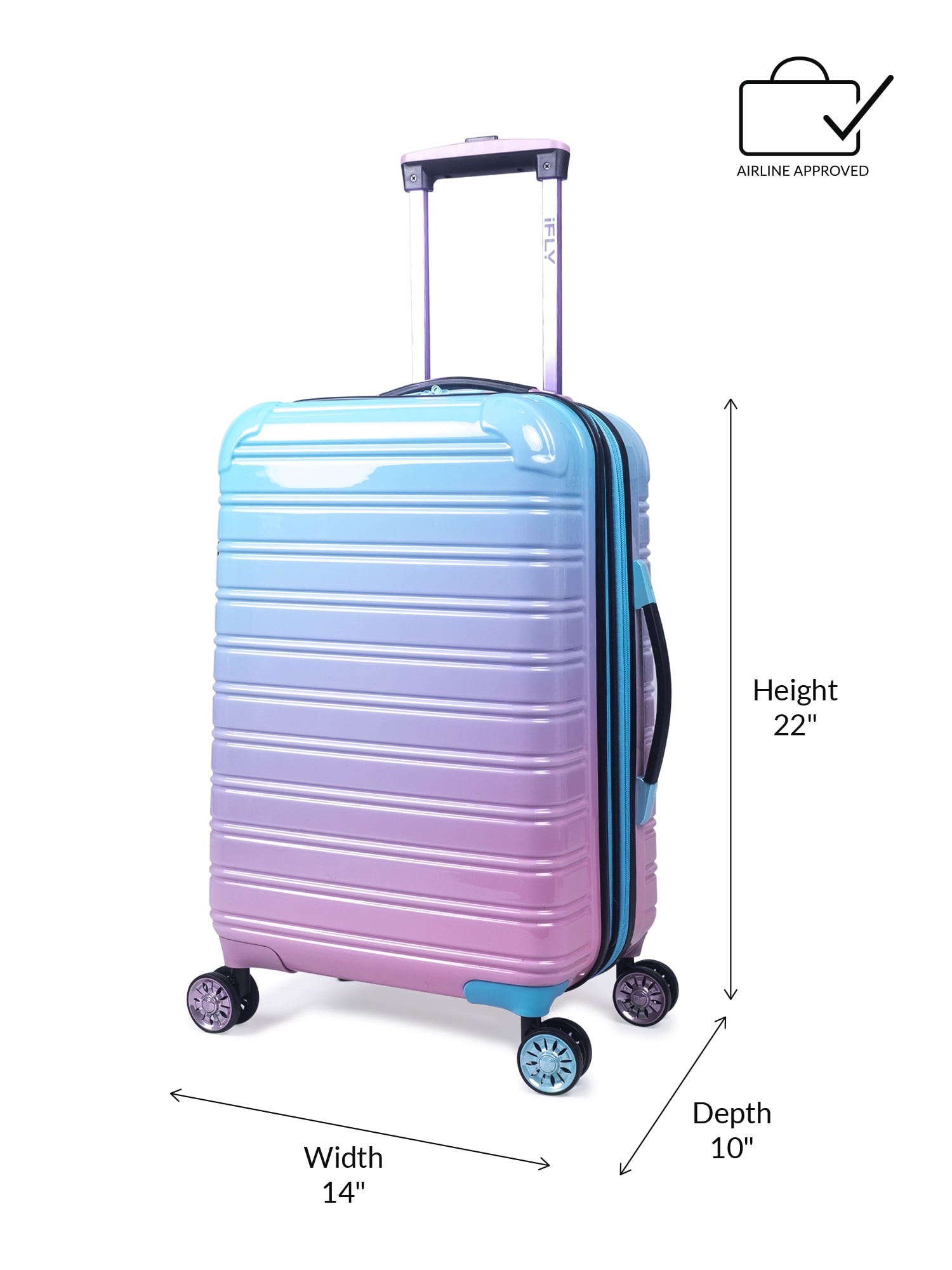 20 Carry-On & 29 Checked Suitcase Color : Black, Size : 20 Minmin-lgx Luggage Lightweight Hardside 4-Wheel Spinner Luggage Set 