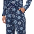 thumbnail image 5 of Nautica Women's 2 Piece Cozy Fleece Pajama Sleepwear Set (Blue Snowflakes,XXL), 5 of 5