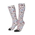 thumbnail image 2 of Fotbe Abstract Floral print Women's Men's Novelty Crew Socks Cotton Socks Knee High Socks for Walking,Running,Nurses,Pregnancy, 2 of 9