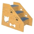 thumbnail image 2 of Bunblic Pet Dog Stairs Ladder Cat Stairs Lightweight Anti Slip Versatile Dogs Ramp Portable Dogs Steps Dog Ladder for Indoor High Bed 3 Layers, 2 of 7