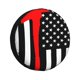 thumbnail image 1 of Fotbe Firefighters USA Flag Funda de Llanta de Repuesto con Estampado, Engrosada, Ajuste Universal para Jeep, Remolque, RV, SUV, Camión-15 inch, 1 of 6