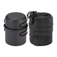 thumbnail image 4 of Pot de sopa de campamento sin estribo con bolsa de malla Pot de cocina portátil con mango plegable para viajar con picnic caminata, 4 of 8