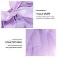 thumbnail image 2 of Falda de tutú y diadema de flores para bebé niña, accesorios de fotografía, vestido de cumpleaños para recién nacida, tocado, talla S (morado), 2 of 7